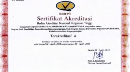 akreditasi PPKN S1 UNP Kediri